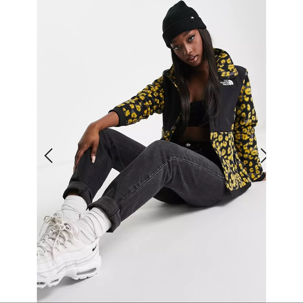 The North Face Denali 2 Leopard Faux Fur Limited Ed Windbreaker Zipper Jacket - Picture 3 of 5